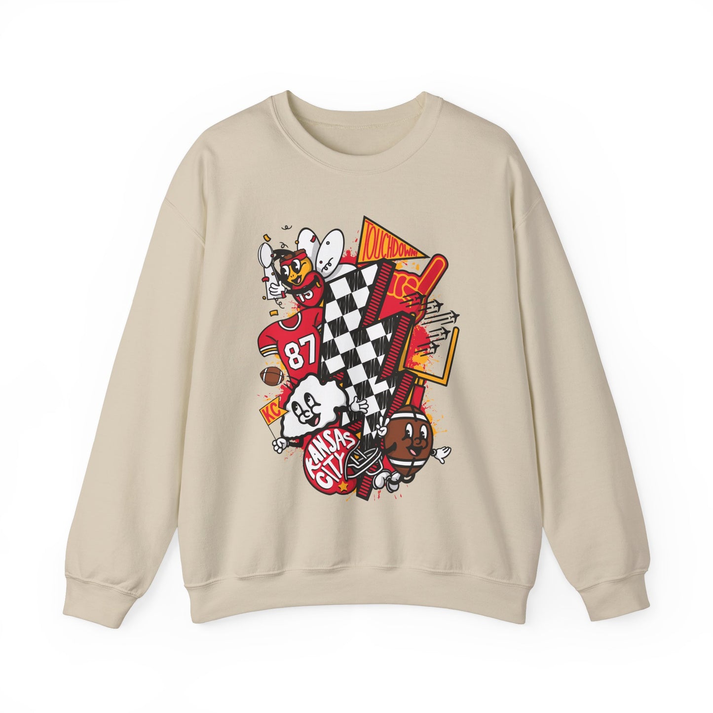 Retro Arrowhead Vibes - Rally Kansas City Energy Sweatshirt