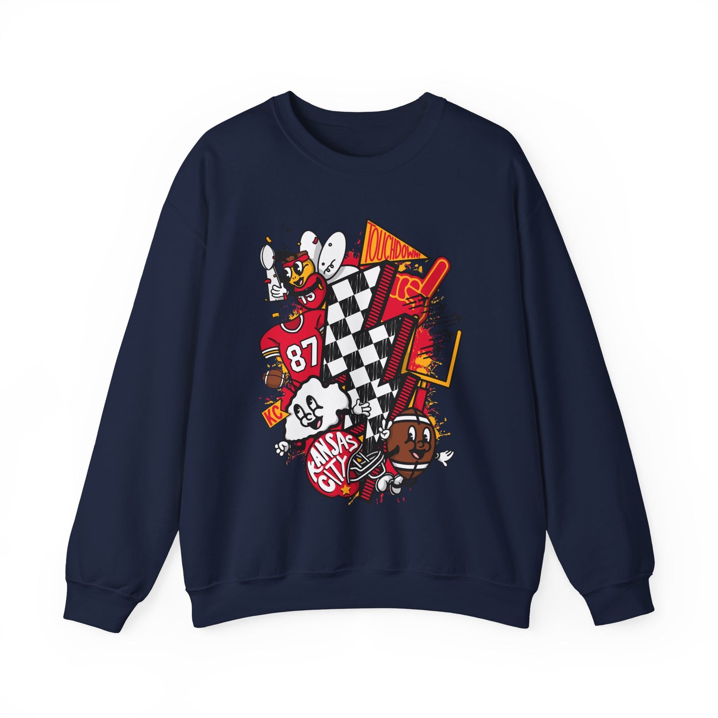 Retro Arrowhead Vibes - Rally Kansas City Energy Sweatshirt