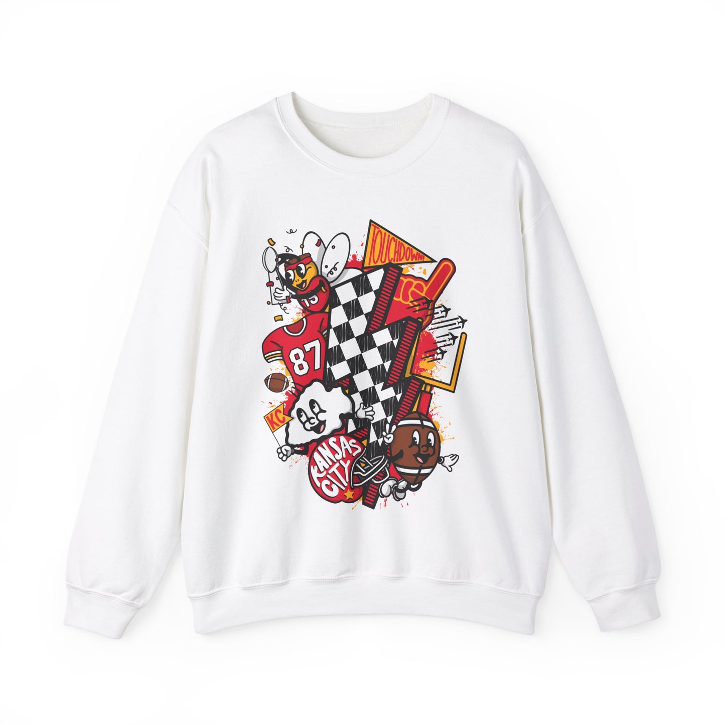 Retro Arrowhead Vibes - Rally Kansas City Energy Sweatshirt