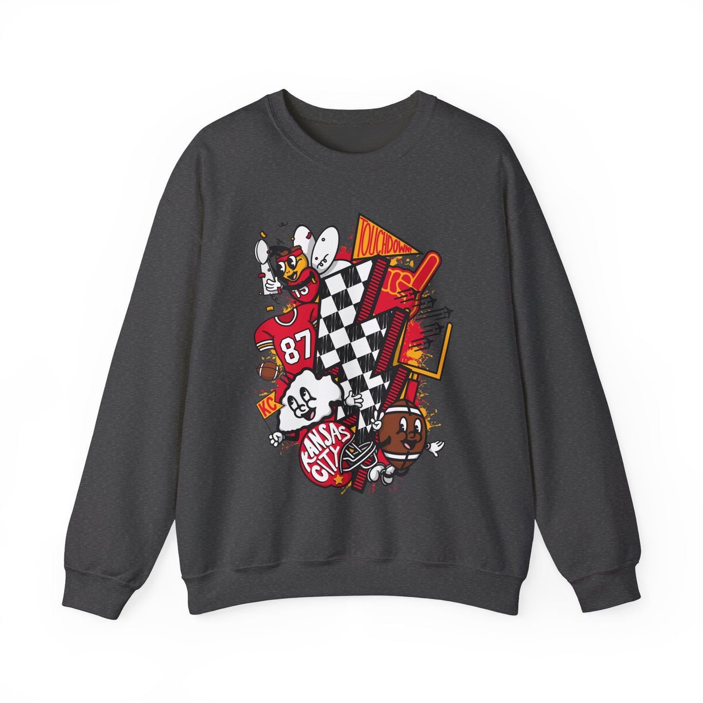 Retro Arrowhead Vibes - Rally Kansas City Energy Sweatshirt