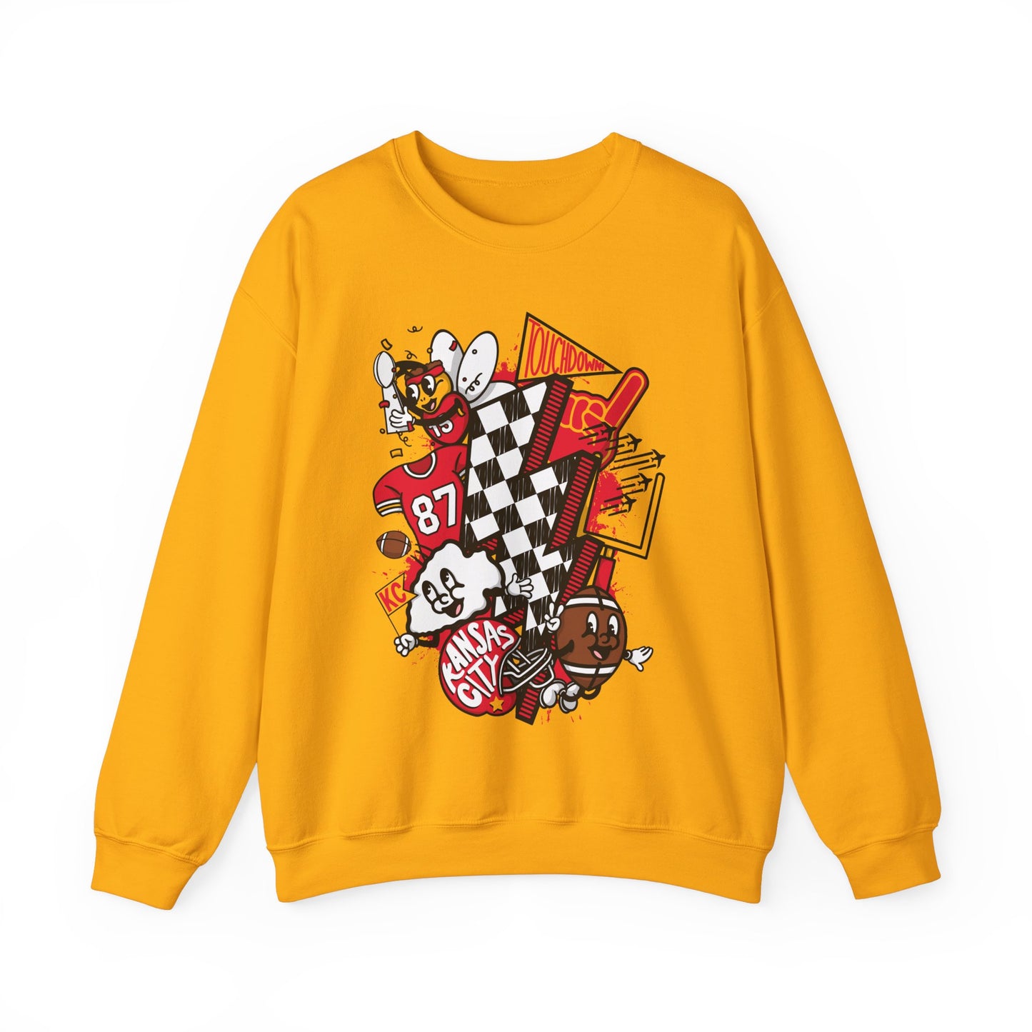 Retro Arrowhead Vibes - Rally Kansas City Energy Sweatshirt