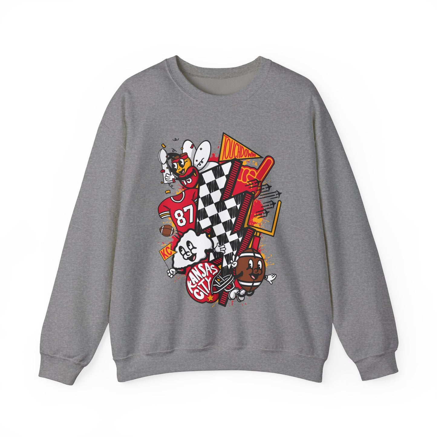 Retro Arrowhead Vibes - Rally Kansas City Energy Sweatshirt