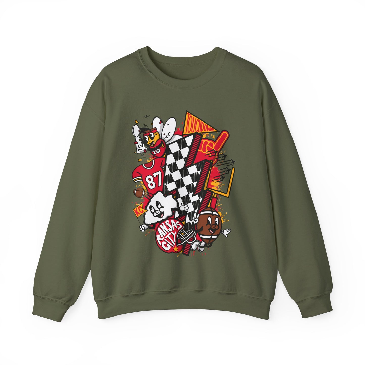 Retro Arrowhead Vibes - Rally Kansas City Energy Sweatshirt