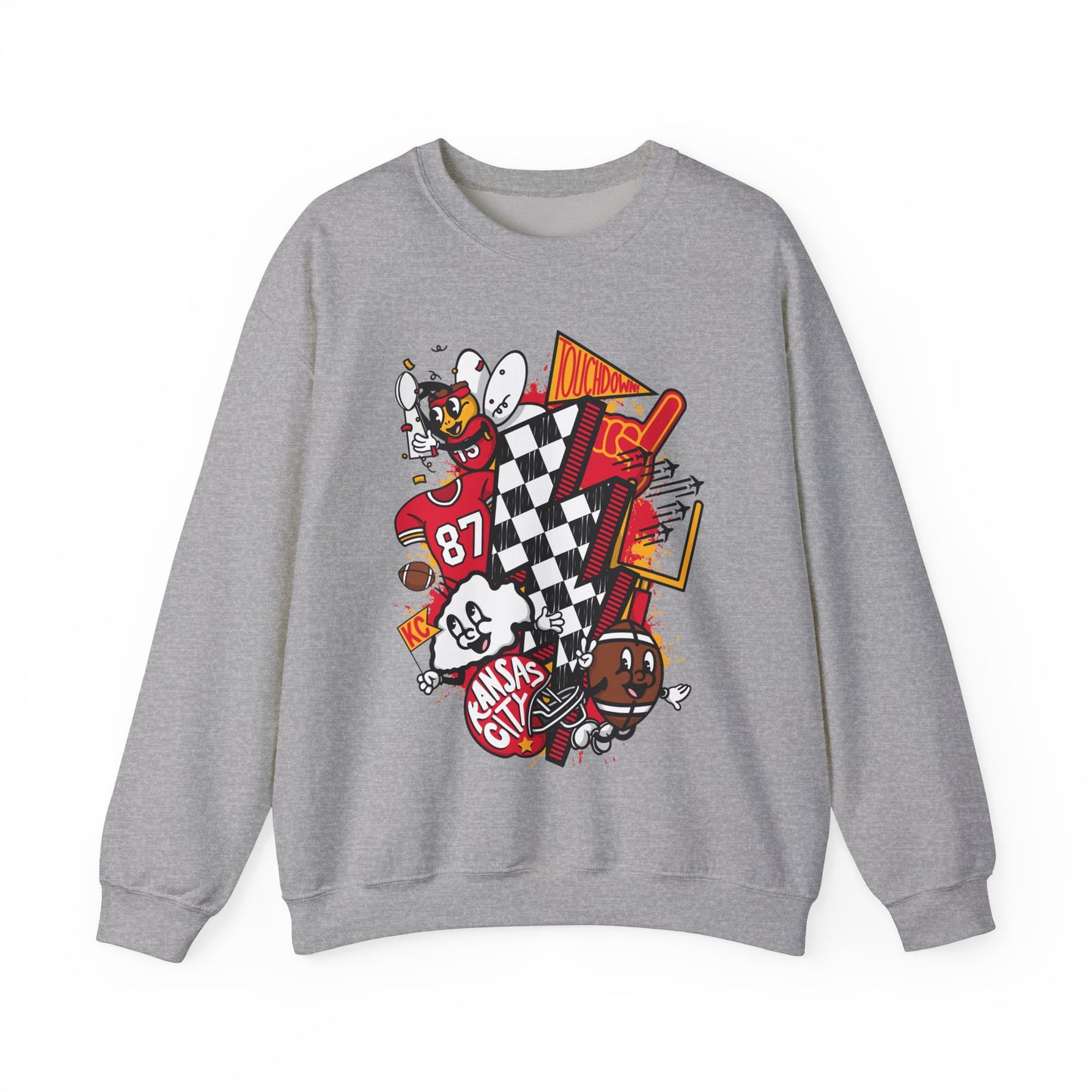Retro Arrowhead Vibes - Rally Kansas City Energy Sweatshirt