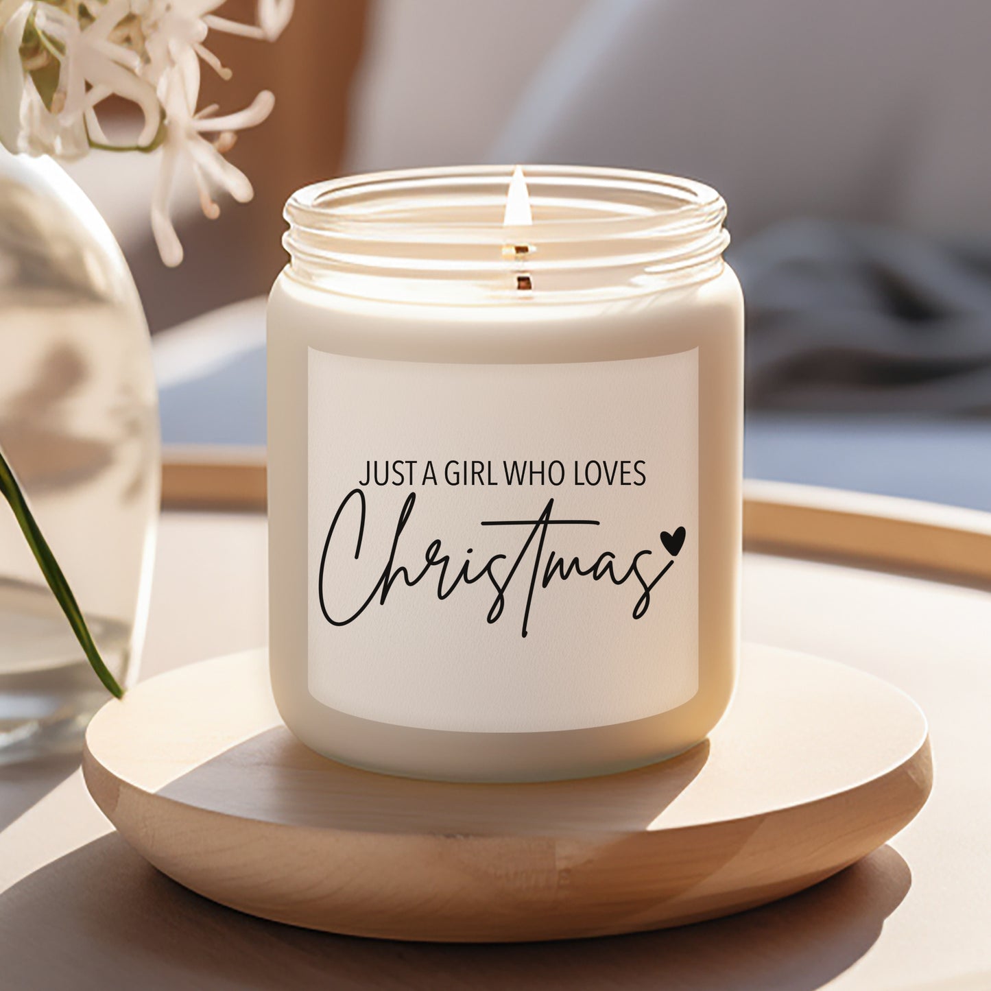 Just a Girl Who Loves Christmas, Scented Candles, 9oz