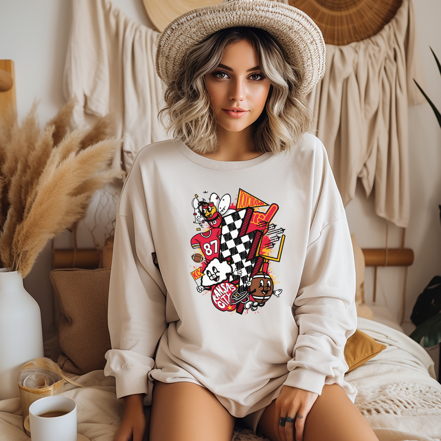 Retro Arrowhead Vibes - Rally Kansas City Energy Sweatshirt