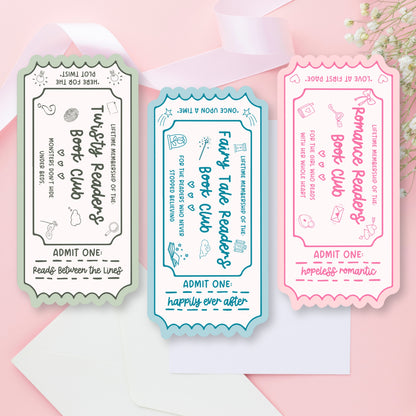 Book Club Bookmark Lifetime Readers Club Ticket Collection | Bookish Accessories