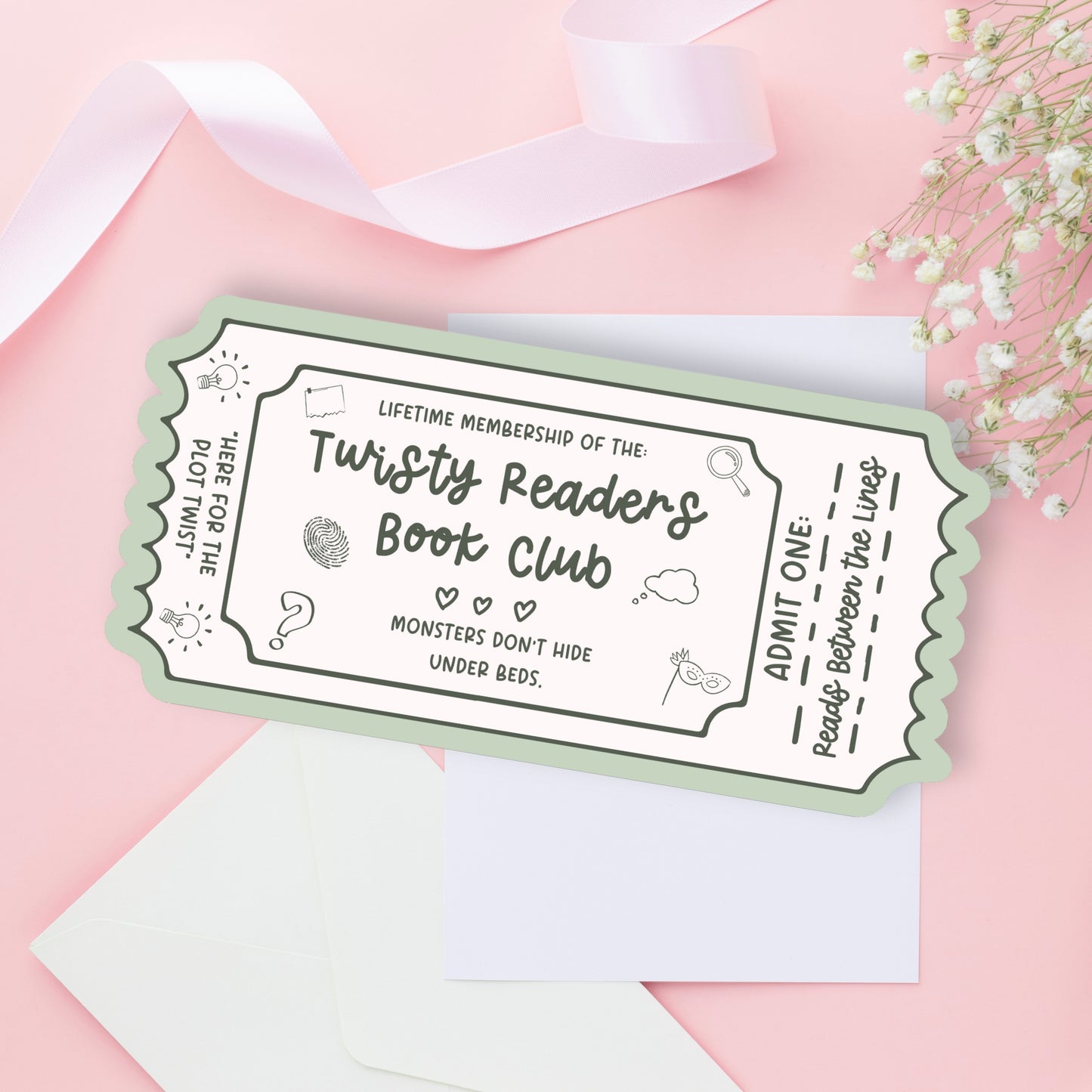 Book Club Bookmark Lifetime Readers Club Ticket Collection | Bookish Accessories
