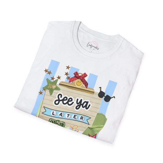 See Ya Later Teacher Shirt | Last Day of School Tee | Trendy Teacher Summer Shirt | Cute Scrapbook Teacher Tee | End of Year Teacher Gift