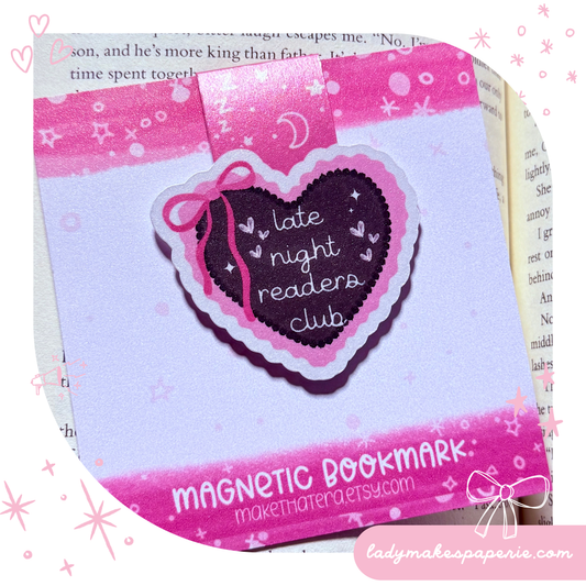Late Night Readers Club Magnetic Bookmark
