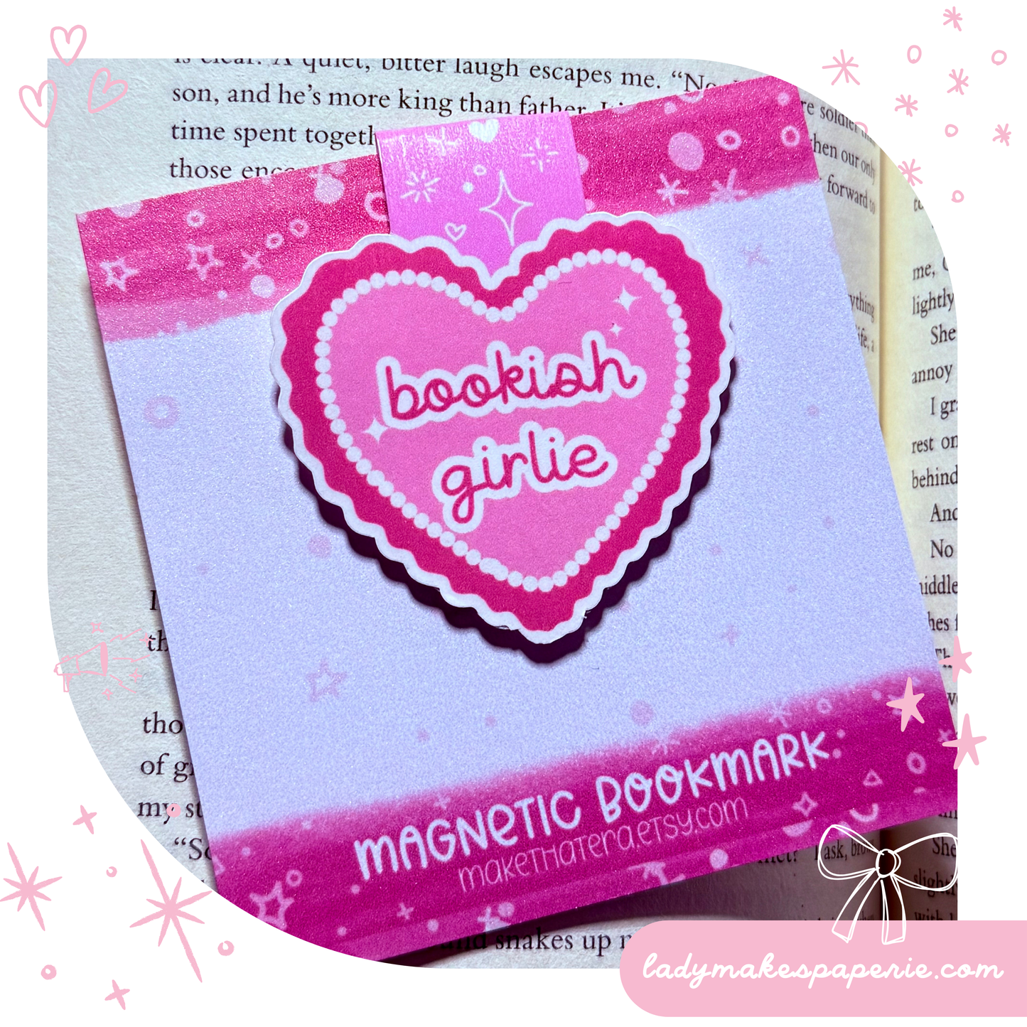 Bookish Girlie Magnetic Bookmark | Cozy Bookish Reading Accessories