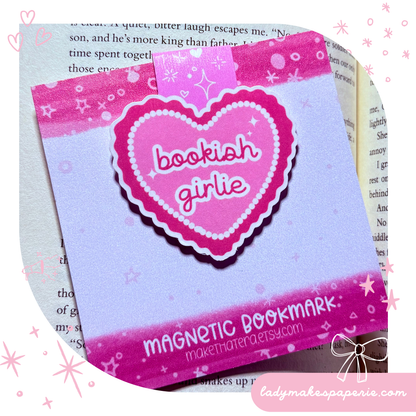 Bookish Girlie Magnetic Bookmark | Cozy Bookish Reading Accessories