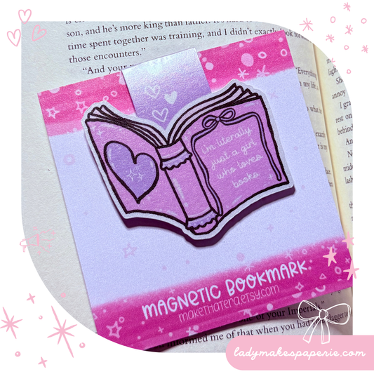 Just a Girl Magnetic Bookmark