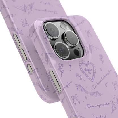 Spicy Romantasy Phone Case | Chapter 55 Aesthetic Case | Bookish iPhone Case | Purple Coquette Reader Phone Case | ACOTAR reader Gift