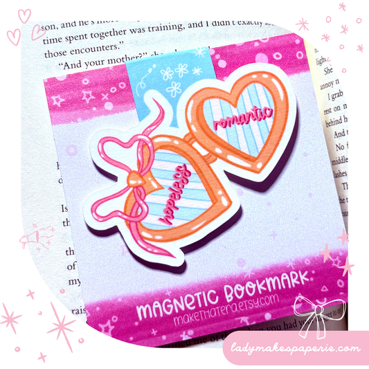 Hopeless Romantic Magnetic Bookmark