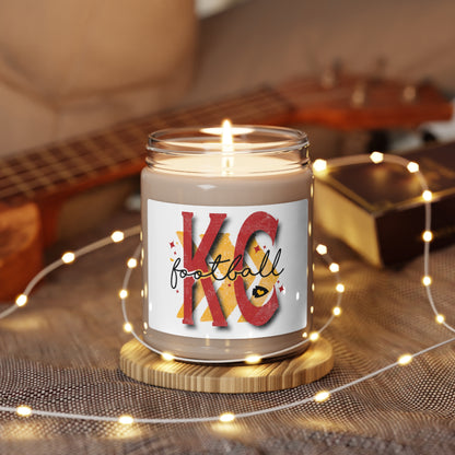 KC Football Chevron, Scented Candles, 9oz
