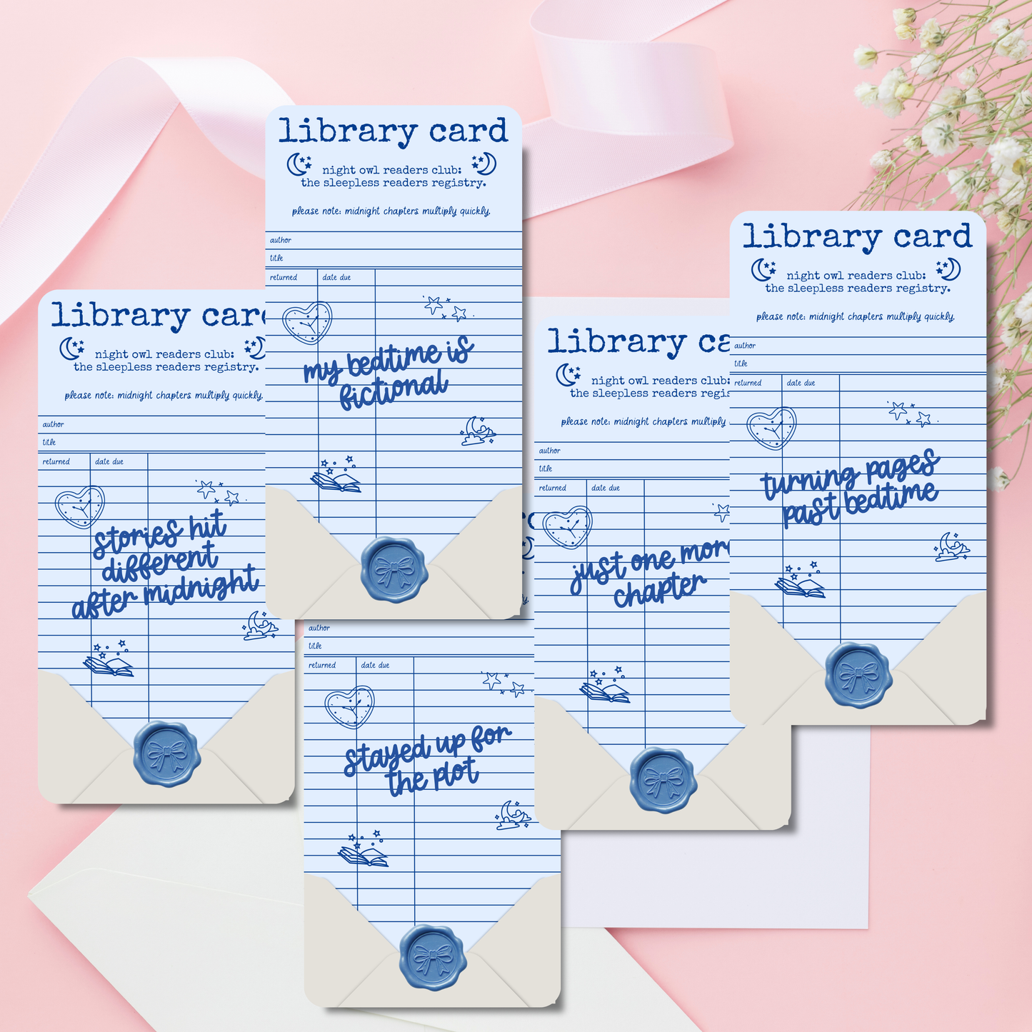 Self-Love Readers Club Library Card Bookmark | Cozy Bookish Bookmark | Vintage Library Aesthetic | Choose Your Reading Club