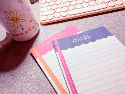 Shopping List Notepad | Cute Pink Aesthetic | Grocery List Pad | Girly Stationery