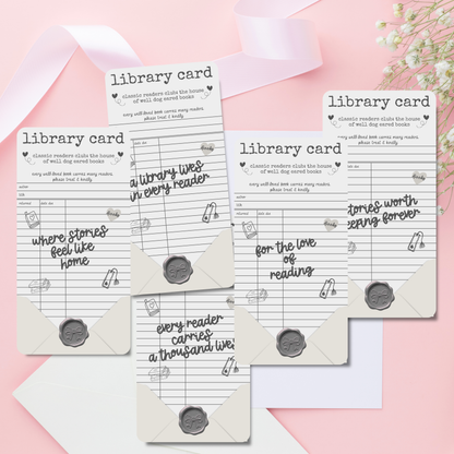 Self-Love Readers Club Library Card Bookmark | Cozy Bookish Bookmark | Vintage Library Aesthetic | Choose Your Reading Club