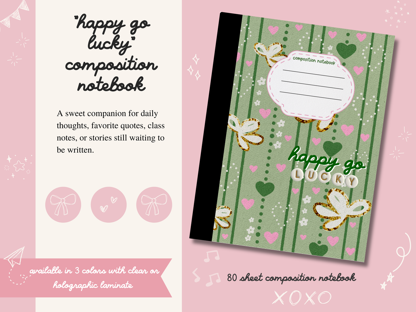 Happy Go Lucky Composition Notebook