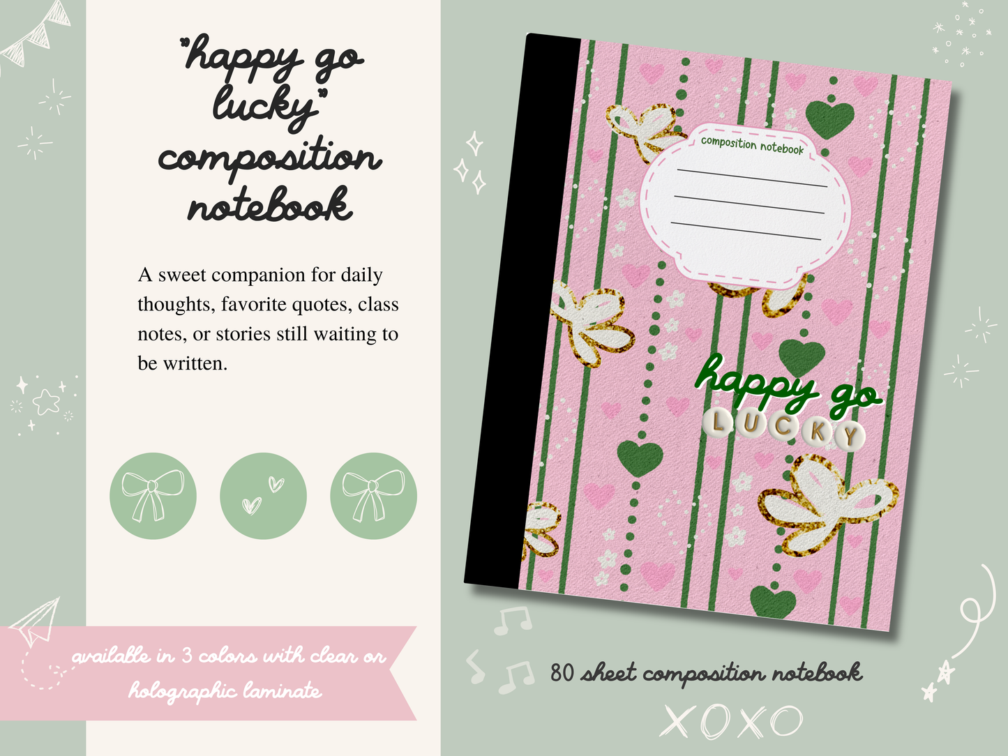 Happy Go Lucky Composition Notebook