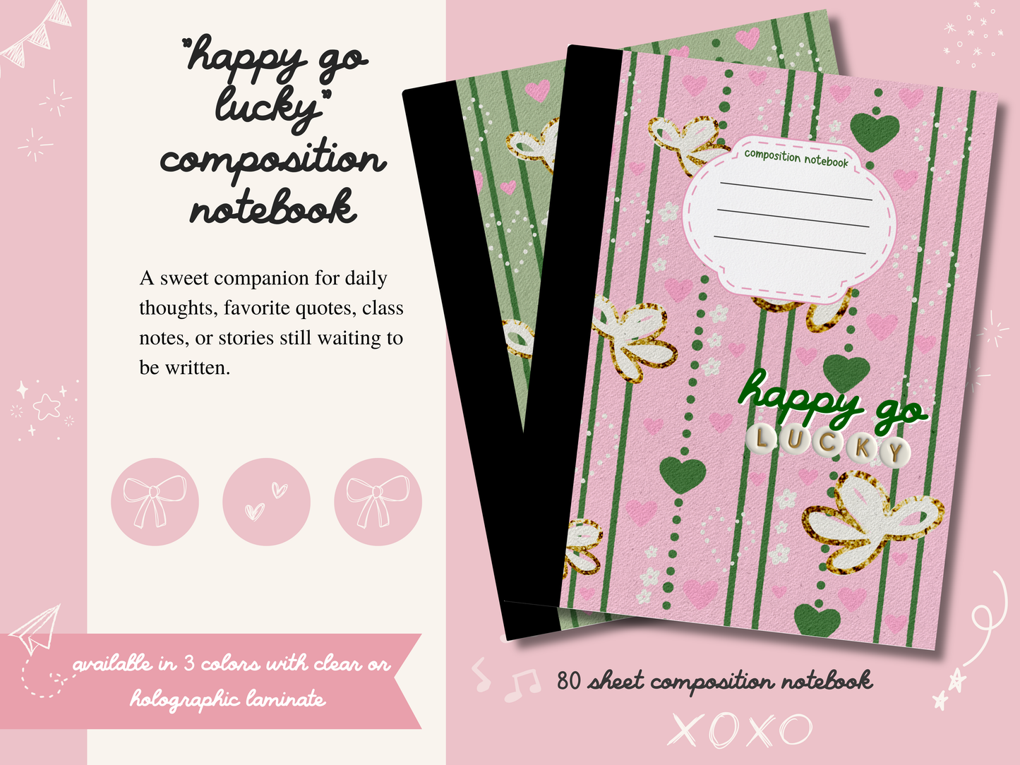 Happy Go Lucky Composition Notebook
