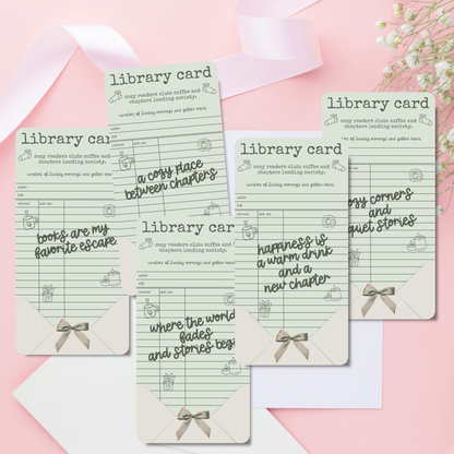 Self-Love Readers Club Library Card Bookmark | Cozy Bookish Bookmark | Vintage Library Aesthetic | Choose Your Reading Club