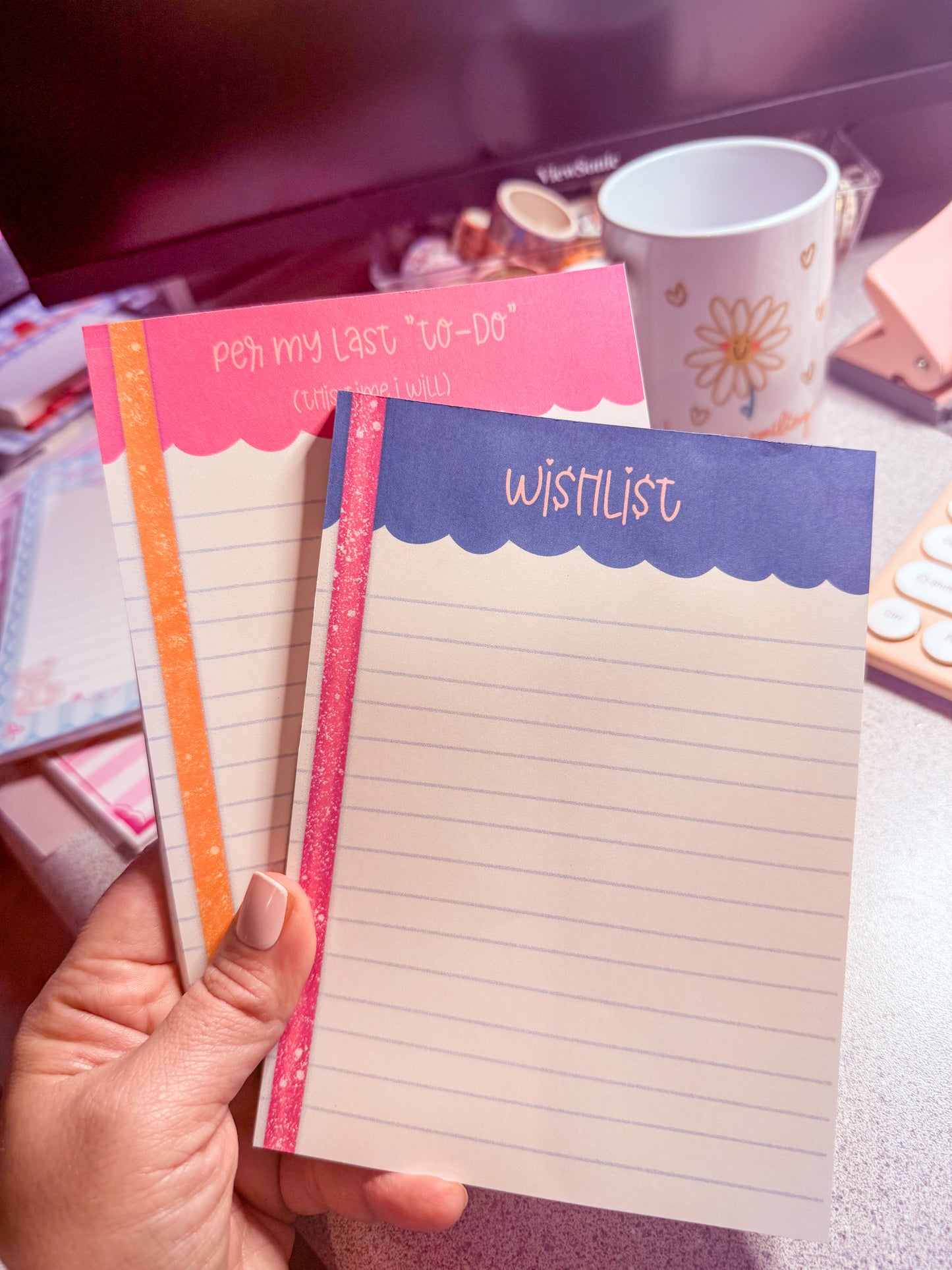 Shopping List Notepad | Cute Pink Aesthetic | Grocery List Pad | Girly Stationery