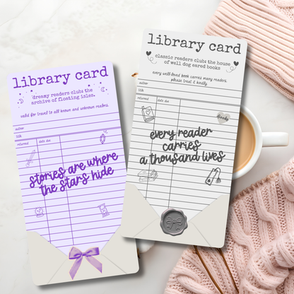 Self-Love Readers Club Library Card Bookmark | Cozy Bookish Bookmark | Vintage Library Aesthetic | Choose Your Reading Club
