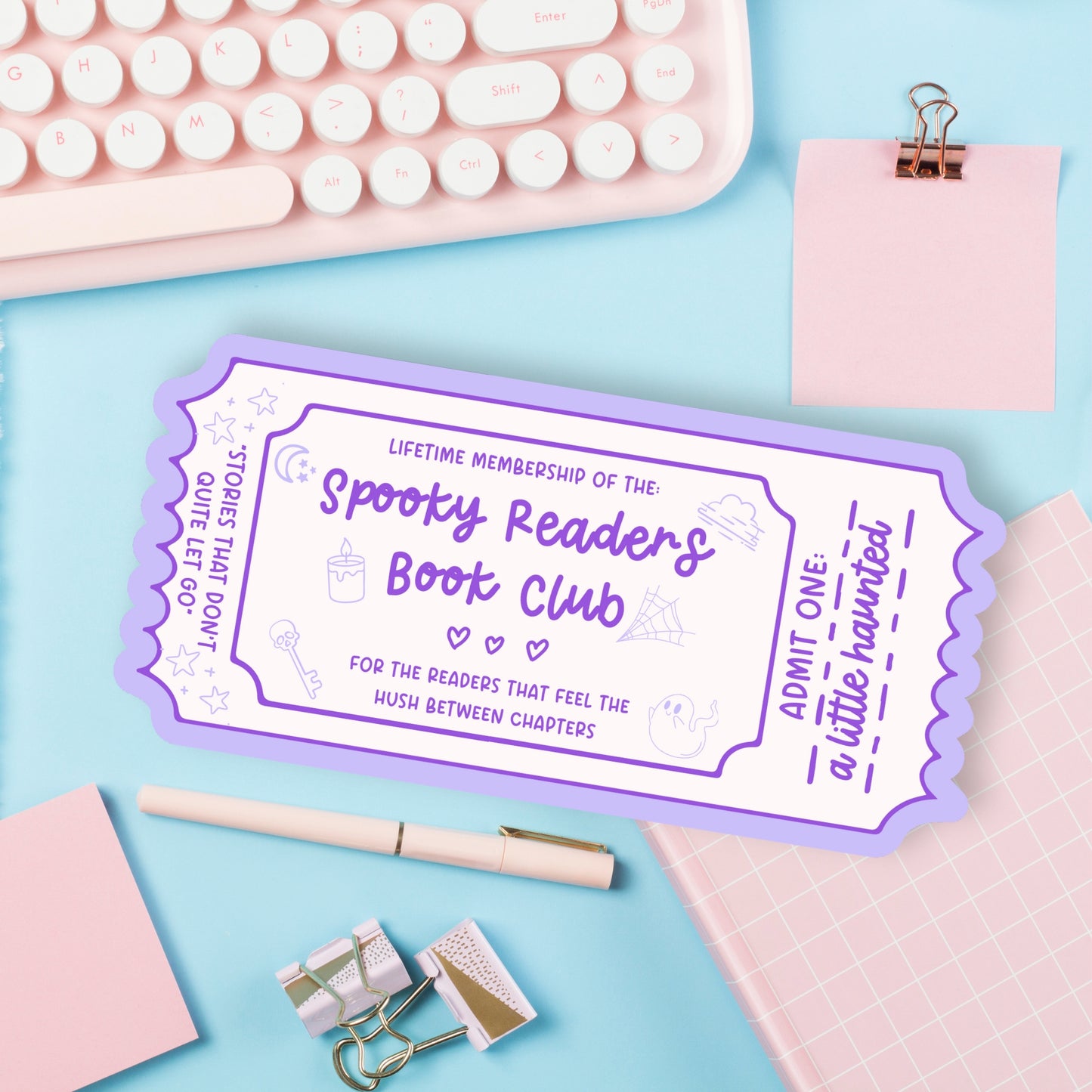 Book Club Bookmark Lifetime Readers Club Ticket Collection | Bookish Accessories