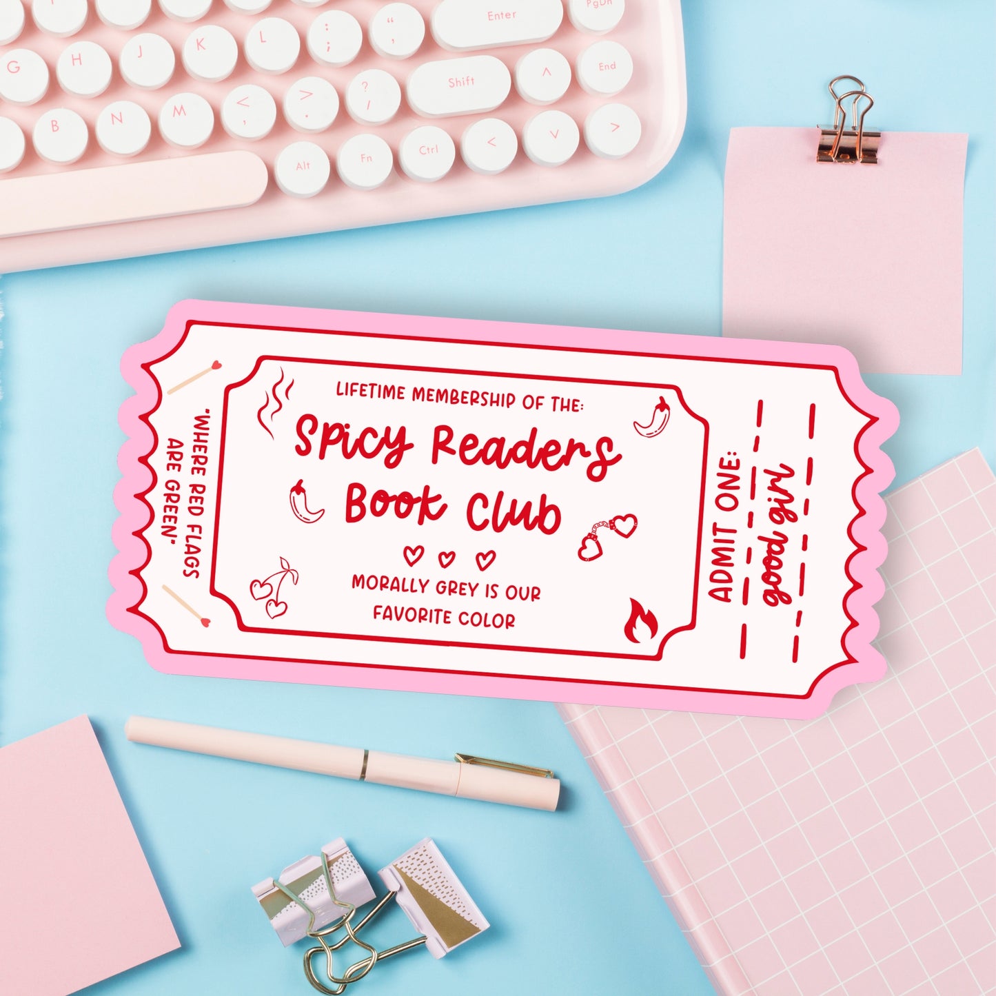 Book Club Bookmark Lifetime Readers Club Ticket Collection | Bookish Accessories