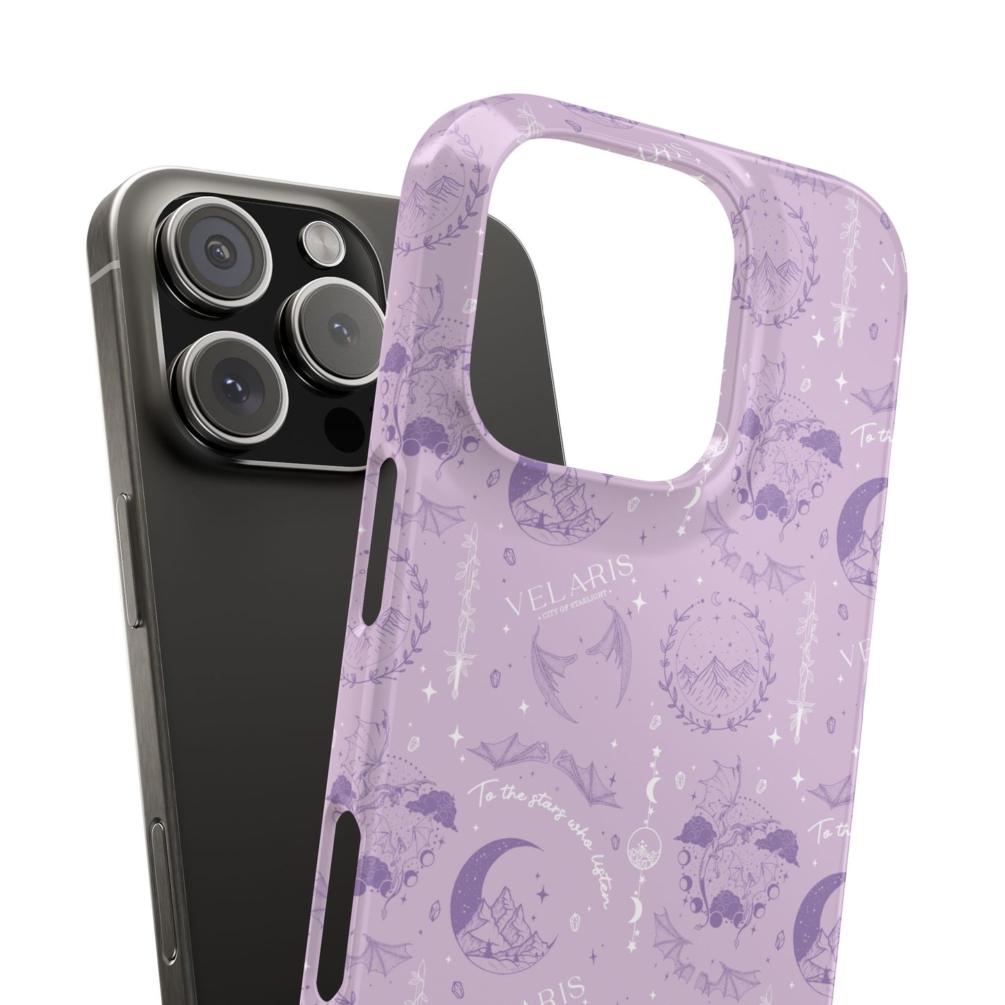 ACOTAR Inspired Phone Case | Velaris Aesthetic | Purple Romantasy Case