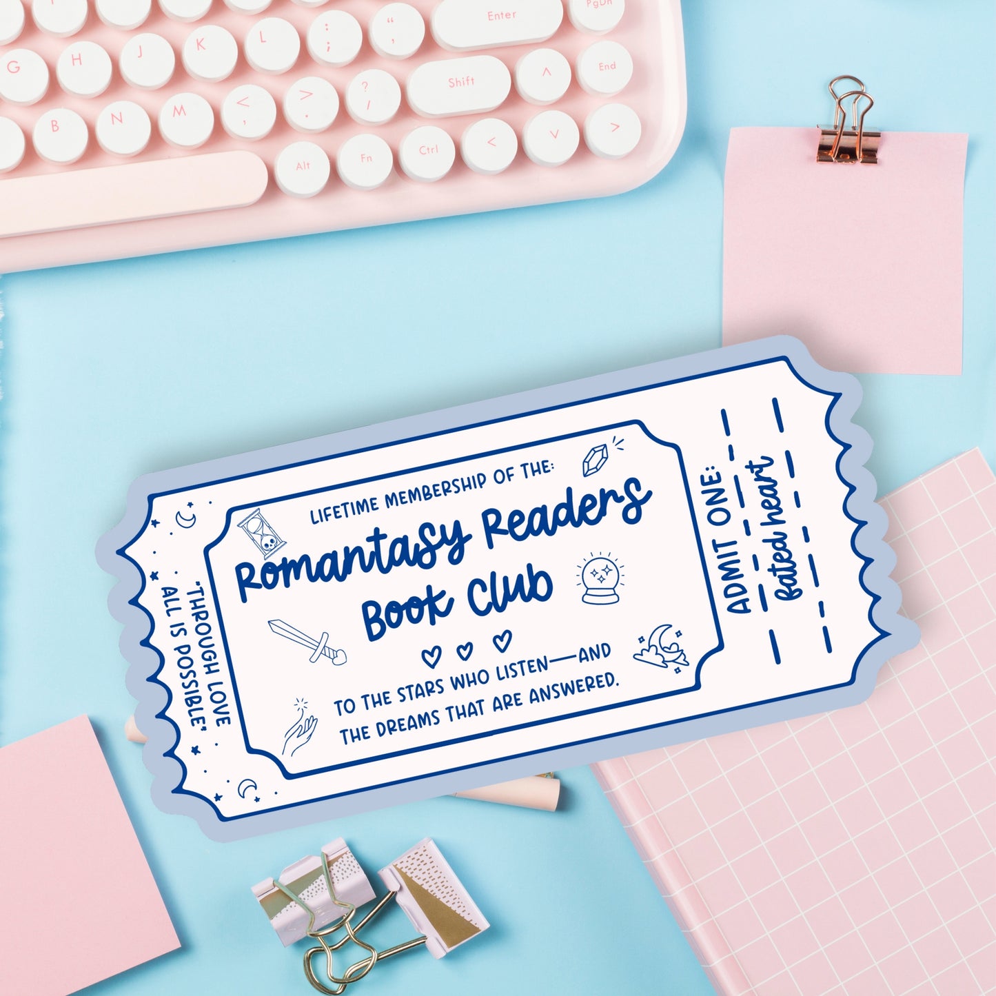 Book Club Bookmark Lifetime Readers Club Ticket Collection | Bookish Accessories