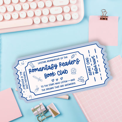 Book Club Bookmark Lifetime Readers Club Ticket Collection | Bookish Accessories