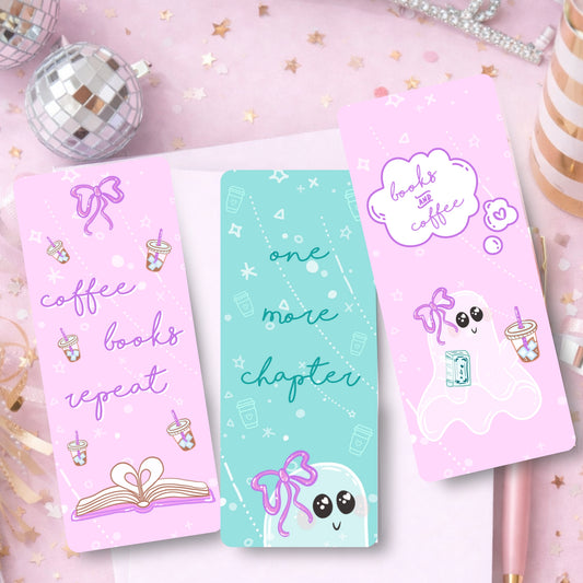 Boos Brews and Bows– Bookish Bookmark Collection | Cozy Bookish Accessories | One More Chapter