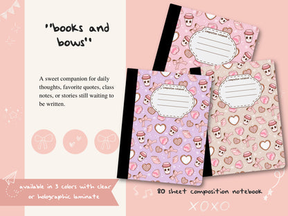 Books & Bows Composition Notebook