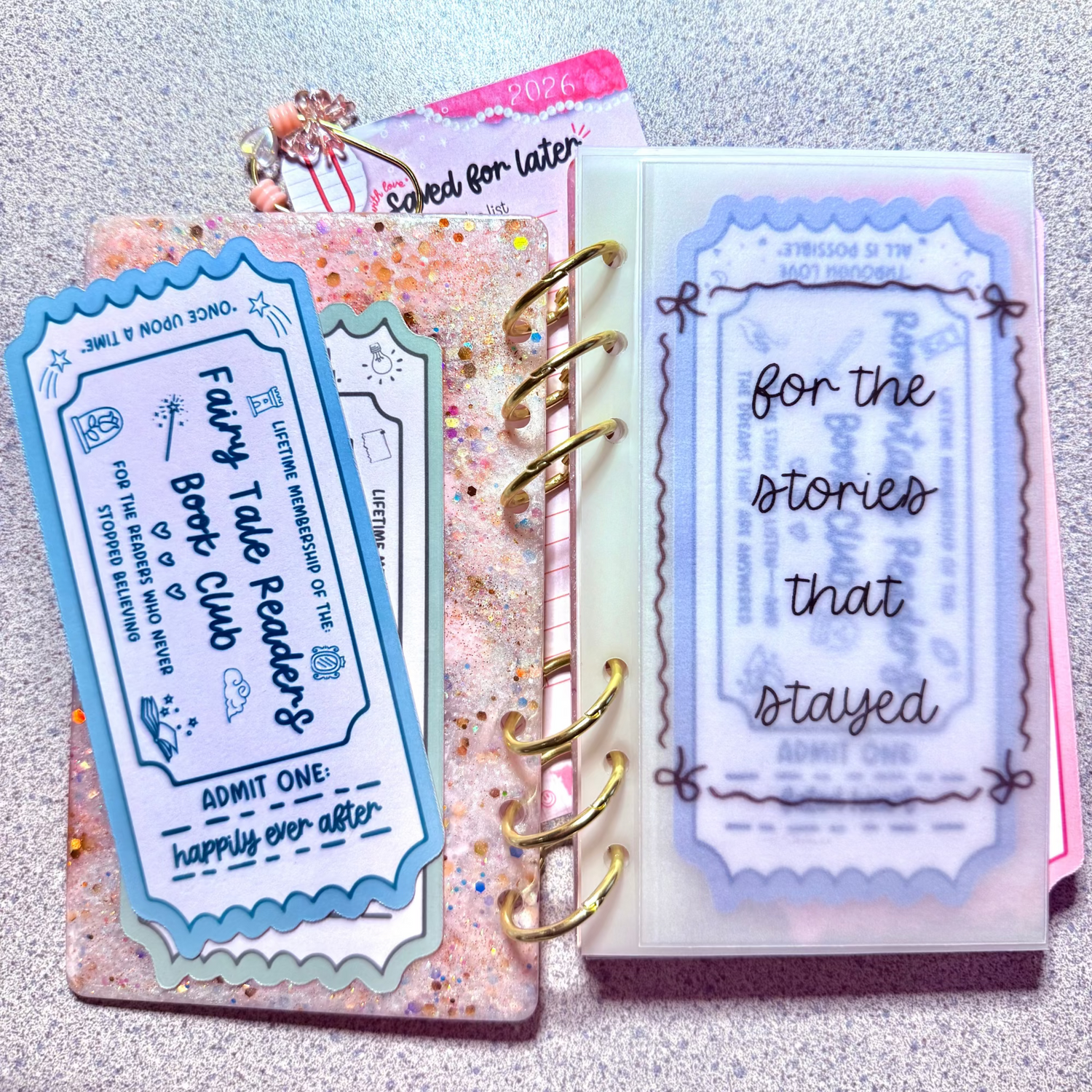 A6 sized resin bookmark storage album