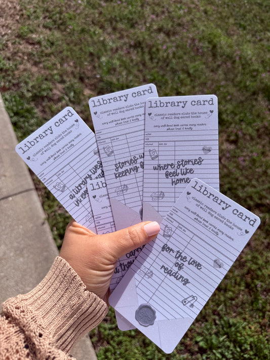 Classic Readers Club Library Card Bookmark | Cozy Bookish Bookmark | Vintage Library Aesthetic | Choose Your Reading Club