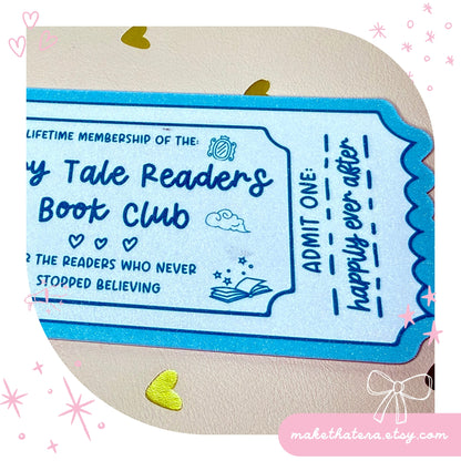 Book Club Bookmark Lifetime Readers Club Ticket Collection | Bookish Accessories