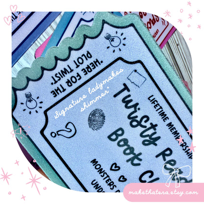 Book Club Bookmark Lifetime Readers Club Ticket Collection | Bookish Accessories