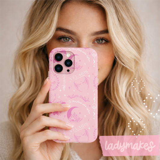 ACOTAR Inspired Phone Case | Velaris Aesthetic | Pink Romantasy Case