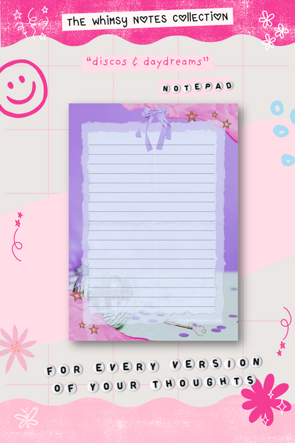 Whimsy Notes Notepad Collection – Scrapbook Style Aesthetic Stationery