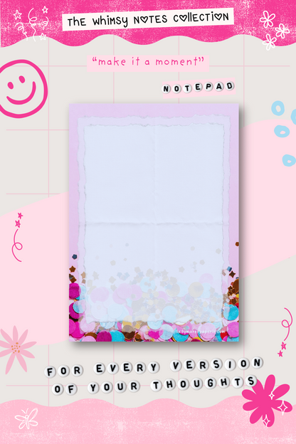 Whimsy Notes Notepad Collection – Scrapbook Style Aesthetic Stationery
